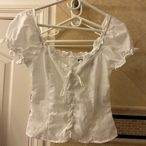 Reformation white linen top